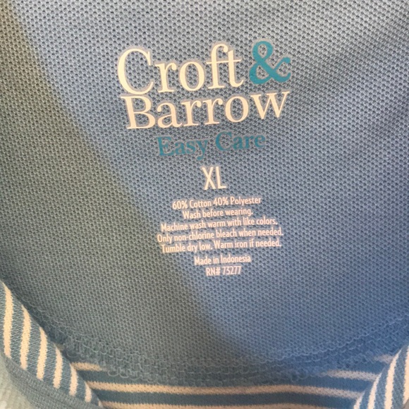 Croft & Borrow Easy Care Striped Polo Shirts - Picture 2 of 6